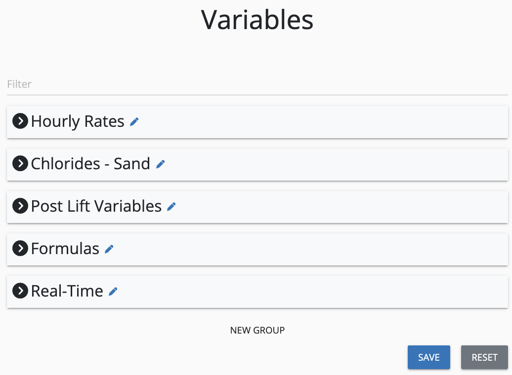 Variables Group